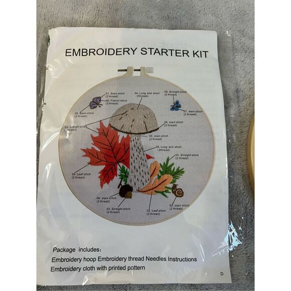Mushroom Embroidery Beginners Kit - Picture 1 of 4